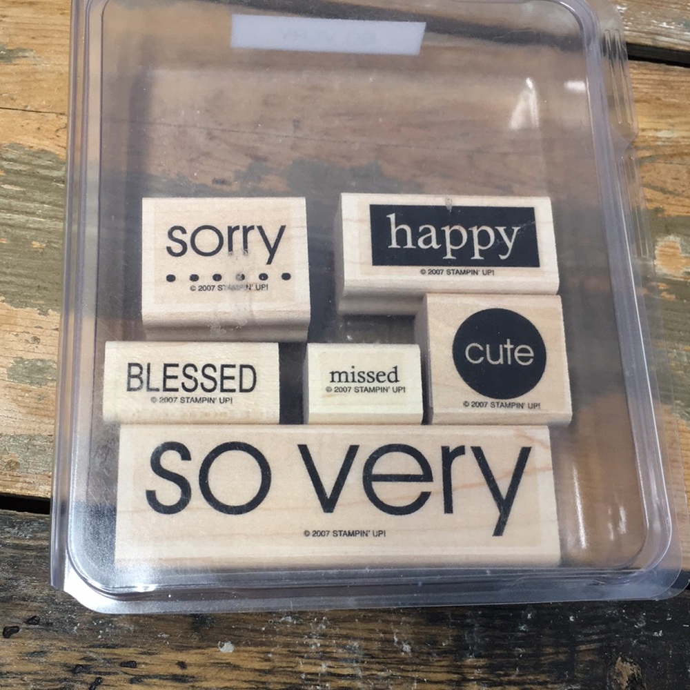 Stampin up - so very - wood mount